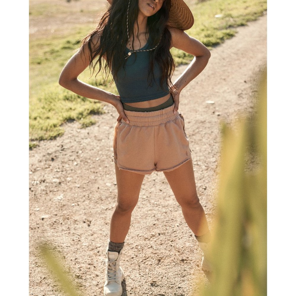 Nwt Fp Movement Half Way There Short / Iced Coffee - image 2